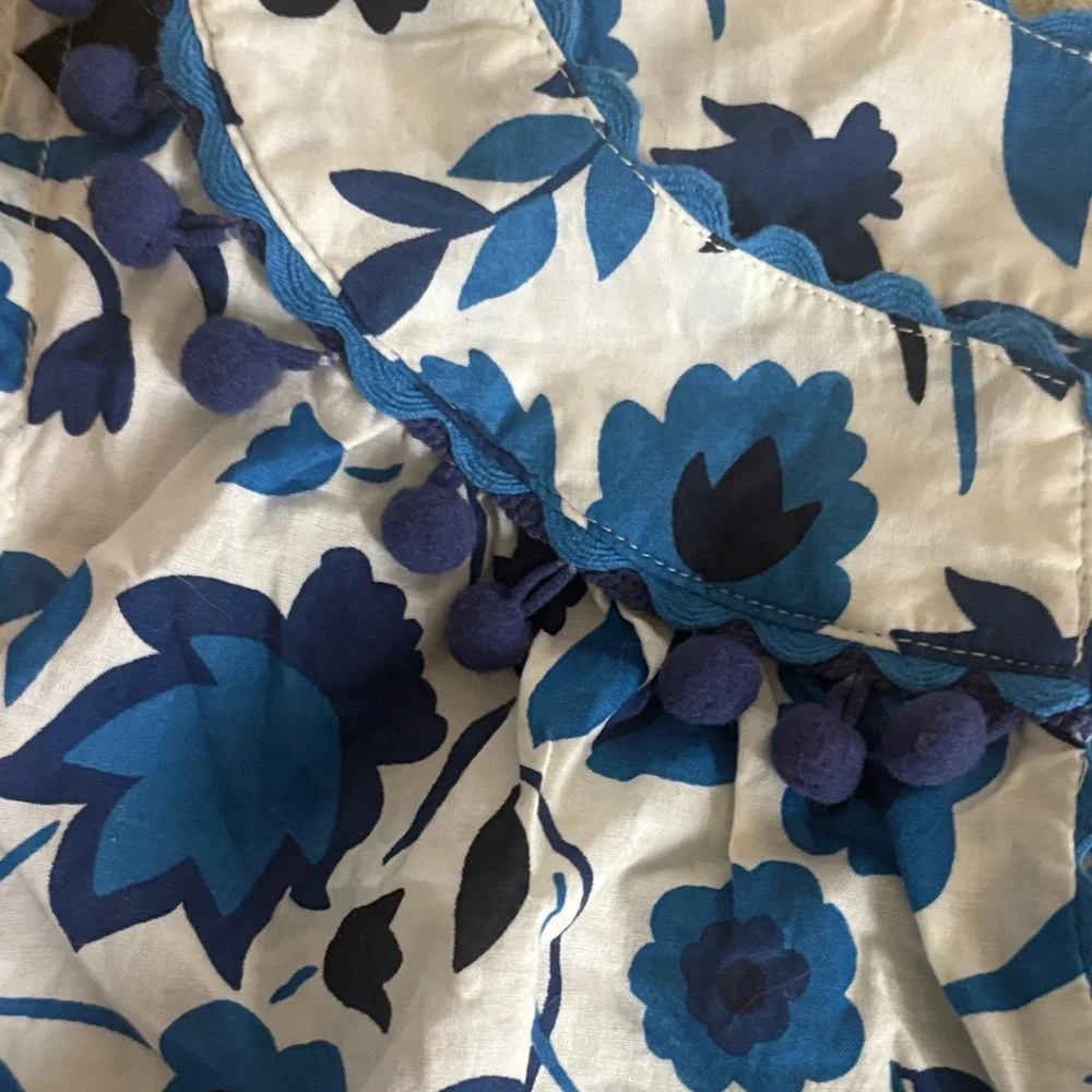 3 Boden Blue and White Floral and Green and White size 16 Blouses - Picture 4 of 16